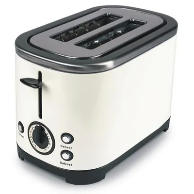 Produktbild von Stilvoller 2 Schlitz Edelstahl Toaster Kampa Deco ME0582E weiß