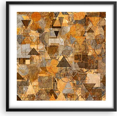 Produktbild von Gerahmtes Poster - Schwarzer Rahmen - Abstraktion modern - 50x50 cm - Wand Bild - Wanddeko - Wandbilder - Kunstposter - Wandposter - Bilderrahmen - Bilder - Kunstdruck - Wandbild - P2BAC50x50-4021