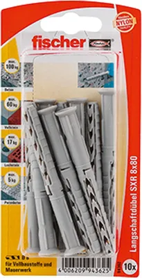 Zdjęcie produktu dla Fischer 94362, Okrągły, 6 mm, 8 cm, 10 szt.