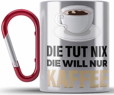 Produktbild von Trendation - Kaffeetrinker Geschenk Kaffee Grafik Spruch Geschenkidee Kollege Arbeit (Rot)