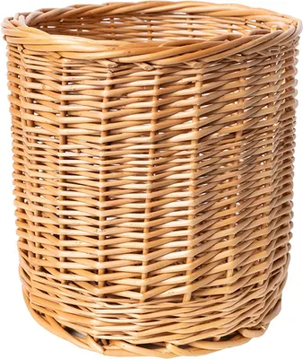 Zdjęcie produktu dla Creative Home Kosz Wiklinowy | 21x21x21 cm (+/- 2 cm) | Jasny | ręcznie wyplatany | owalna osłonka na doniczkę | kosz wiklinowy na kwiaty, rośliny
