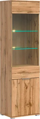 Produktbild von Vitrine Selma mit 2 Türen, Holzoptik, 195cm