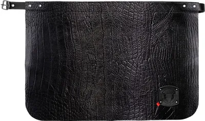 Produktbild von Crocostyle Vorbinder B 60 x L 40 cm Fb. schwarz : schwarz : 100% Leder Crocoprägung