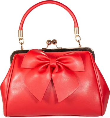Produktbild von Banned Retro Handtasche - Lockwood Bow Rot