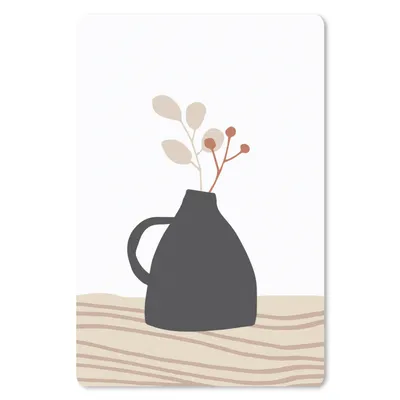 Produktbild von MuchoWow® Mauspad Mousepad Sommer - Blume - Schwarz - Weiß 18x27 cm - Mousepads - Maus Mat - Pad - Mausunterlage