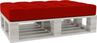 Obrázok produktu pre Vankúše na palety, vankúše na palety sedák operadlo prešívané PFG (vankúš na sedenie 120x80, červený)