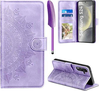 Obrázok produktu pre EASDNB Samsung Galaxy S24 5G Cover - Modré kožené flipové puzdro s funkciou stojana