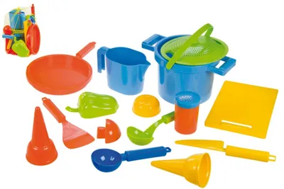 Immagine prodotto di Set di sabbia da cucina 14 pezzi in rete 30x22x20cm 24m+