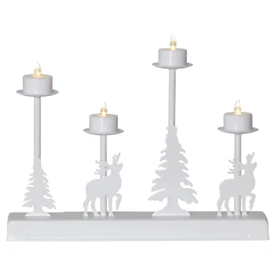 Produktbild von Star Trading LED Fensterleuchter schwarz 4-flammig 6/18h Timer