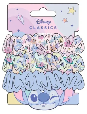 Zdjęcie produktu dla Gumki do włosów dla dzieci, 3 sztuki, Stitch, kolorowe, jeden rozmiar, Disney