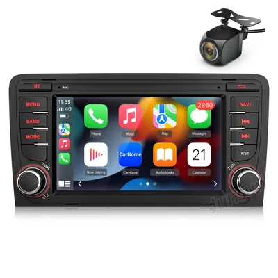 Produktbild von 7"Android13 Autoradio Carplay 1+32G GPS SWC DAB+Navi DSP WIFI Für Audi A3 8p 8v S3 RS3 2003-2013 mit camera