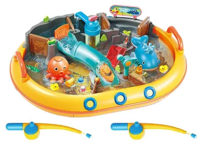 Produktbild von Wasserpark Spielset mit 2 Angelruten - pädagogisches Kinderspielzeug