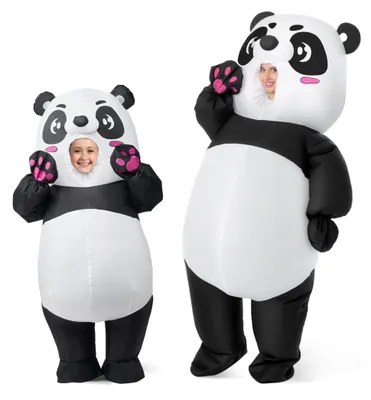 Produktbild von Spooktacular Creations Aufblasbares Kostüm für Erwachsene, Panda, Ganzkörper-Aufblasanzug mit Handschuhen, aufblasbares Kostüm für Halloween-Motto-Cosplay-Partys – Erwachsene, Uni, Einheitsgröße