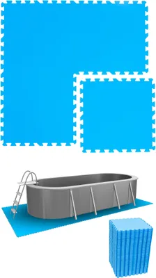 Produktbild von 16,8 m² Poolunterlage - 72 EVA Matten 50x50 Pool Unterlage - Unterlegmatten Set