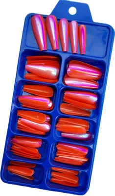 Produktbild von GRAFFDESIGN 100 Tips - Ballerina - Fullcovertip - Aurora Neon Red / Neon Rot - Press on Tips - 480-Aurora-100-05