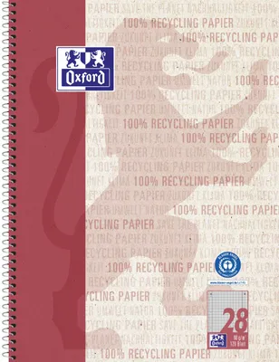 Obrázok produktu pre Oxford 400159373 zošit LIN 22 - A5+, 90 g/m2, károvaný, 80 listov, ľavý okraj