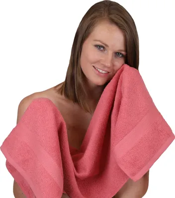 Produktbild von Betz Handtuch PREMIUM 100% Baumwolle 50x100 cm Gesicht- Hände- Körper- Handtuch Farbe - himbeere