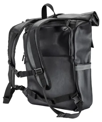 Produktbild von Wiltec Fahrradrucksack Allwetter 20 l schwarz 29 x 13 x 58 cm Fahrradtasche und Rucksack in einem, Gepäckträgertasche mit Rollverschluss, E-Bike kompatibel