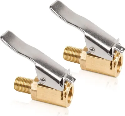 Produktbild von 2 Stück 8mm Autoventil Hebelstecker Air Chuck, Messing Autoventil Adapter Druckluft Reifenfüllnippe , Auto Ventilstecker für Reifenventile