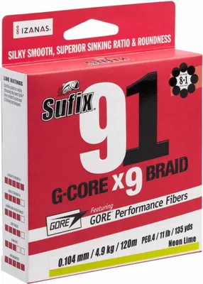 Produktbild von Sufix 91 Geflochtene Schnur 100 M Rot 0.104 mm Rot 0.104 mm