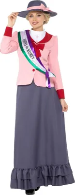 Produktbild von Smiffys - "Deluxe" Kostüm - Damen SM2371 (L) (Grau/Pink)
