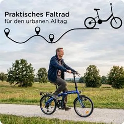 Produktbild von Zündapp ZF20 Speed Folder 20 Zoll Klapprad Faltrad Stadtrad Fahrrad faltbar Klappfahrrad StVZO