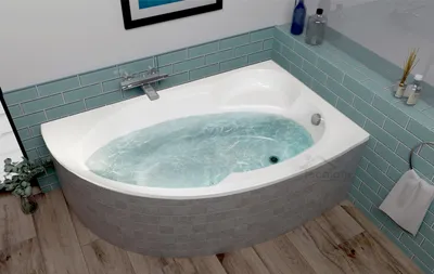 Produktbild von ECOLAM Badewanne Eckbadewanne Eckwanne Rechteck Wanne Acryl Carmen 170x100 RECHTS Füße Silikon Ablaufgarnitur GRATIS