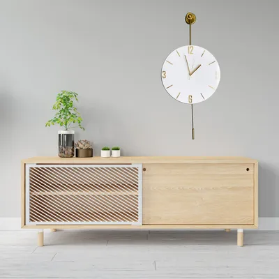 Zdjęcie produktu dla Opviq, Mclock-00109, Dekoracyjny metalowy zegar ścienny, złoty, 100% METAL, 37 x 7 x 80 cm