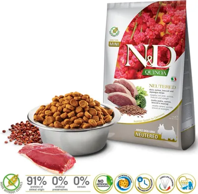 Immagine prodotto di N&D Quinoa DOG Neutered Adult Mini Duck&Broccoli 2,5kg