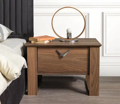 Image de Table d'appoint de chambre à coucher Console Table de chevet à tiroirs