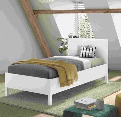 Produktbild von VIPACK - EVA Einzelbett 90 x 200 cm, ohne Lattenrost, weiß lackiert