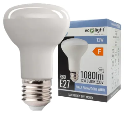 Obrázok produktu pre LED žiarovka R80 E27 12W 6500K 1080lm
