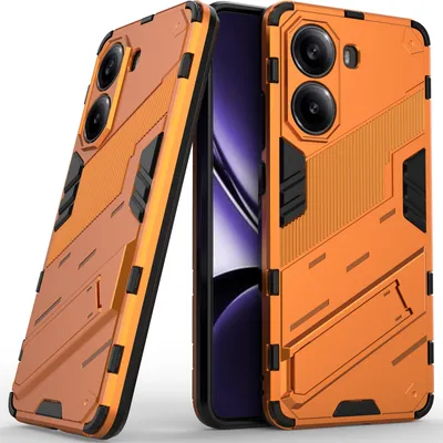 Produktbild von Armor Hülle für Xiaomi Redmi Turbo 4 Hybrid PC TPU Bumper Stoßfestes Schutzhülle mit Standfunktion Orange