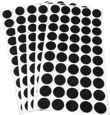 Produktbild von Adsamm® | 250 x Filzgleiter | Ø 20 mm | Schwarz | rund | 1.5 mm dünne selbstklebende Filz-Möbelgleiter in