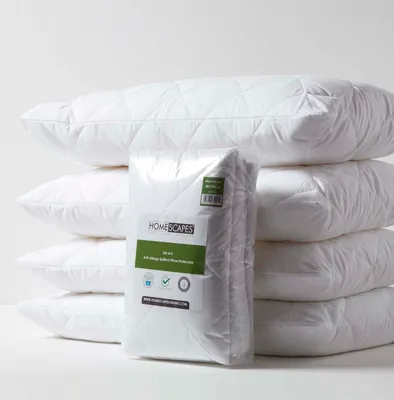 Produktbild von HOMESCAPES 4er-Set Allergiker-Kissenschonbezüge 48 x 74 cm mit Hotelverschluss