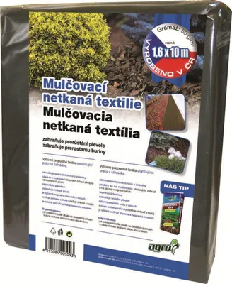 Image de AGRO Tissu non-tissé de paillage 1,6 x10 m, noir AGRO 000263