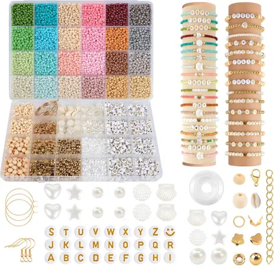 Produktbild von Glaskugeln 3 mm, bunt, 280 Stück, für Armbänder und Ketten, für Bastelprojekte