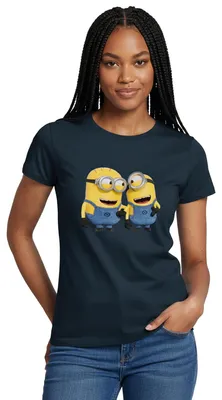 Produktbild von Spreadshirt Minions Despicable Me Phil Und Stuart Frauen T-Shirt, XXL, Navy