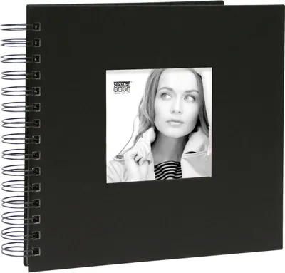Produktbild von Ring-Fotoalbum schwarz mit Leineneinband 20,0 x 20,0 cm A66FA