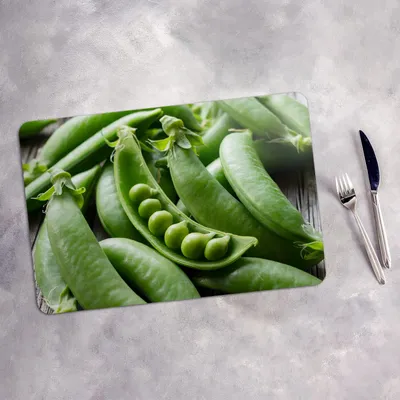 Produktbild von Tischset 4x45x30 cm Platzset Tischmatte Platzmatte Untersetzer - Zuckererbsen Obst