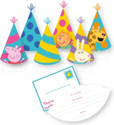 Produktbild von "Peppa Pig" |  6 Einladungskarten & Umschläge