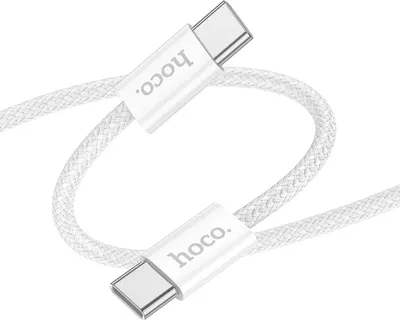 Image de HOCO Câble de charge / câble de données USB type C vers USB type C blanc Câble de charge rapide 2 m