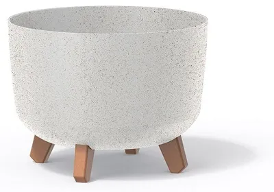 Obrázek produktu pro Prosperplast s.r.o. Květináč s nožičkami GRACIA STANDARD ECO WOOD, 33,9 cm, bílá