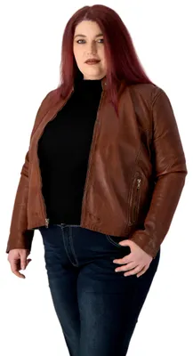 Produktbild von URBAN 5884 Damen Lederjacke RILEY, Echtes Lammfell Jacke für Plus Size Langlebig