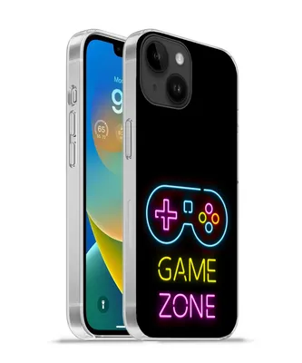 Produktbild von MuchoWow® Handyhülle Schutzhülle Hülle für Apple iPhone 14 - Softcase Controller - Spiel - Neon - Schwarz - Zitate - Spielzone Silikon Softcase Handy Hülle - Mobiltelefonhülle