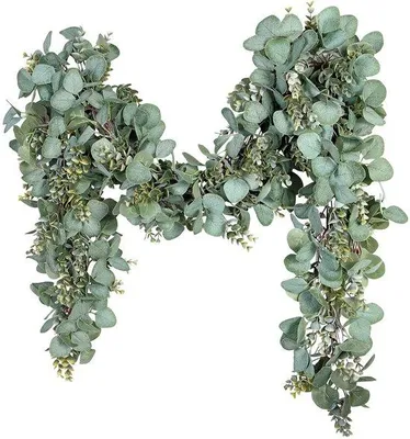 Image de Guirlande décorative en eucalyptus, 2 m, gris-vert, plastique