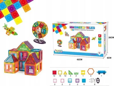 Image de Grandes Pièces Magnétiques 3D Pour Enfants Jouets Logiques Xxl