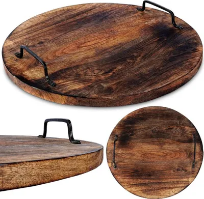 Produktbild von Servierbrett Tablett Patera Holzbrett für Snacks Wurstwaren Käse 39 cm