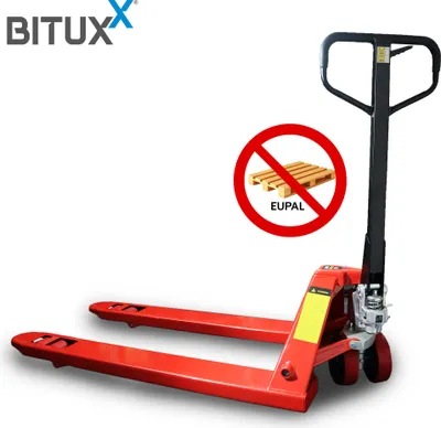 Produktbild von BITUXX Hubwagen 3000Kg Handhubwagen Palettenhubwagen Gabelhubwagen für Industriepalette Extra Breit !Nicht EU Paletten! MS-19716