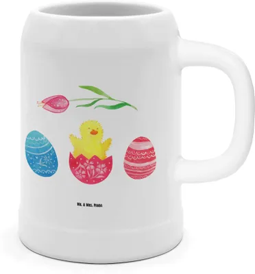 Produktbild von Mr. & Mrs. Panda Seidel Küken Schlüpfen - Weiß - Geschenk, Frohe Ostern, Humpen, Ostergrüße, Steinkrug, Liebe Grüße, Krug, Bierbecher, Ei, Osternest, Tonkrug